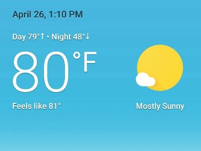 В оновленні програми Google відключений сервіс погоди