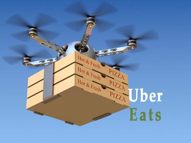 Uber запускає доставку їжі дронами