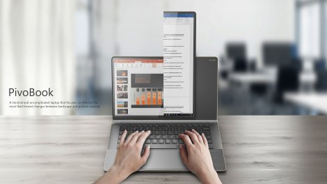Тайваньская Compal Electronics разработала ноутбук с поворотным экраном PivoBook