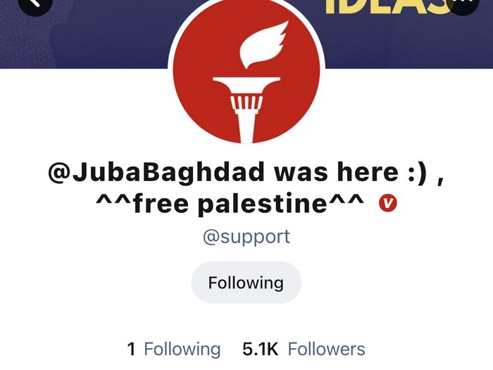 Официальная страница GETTR @support была взломана