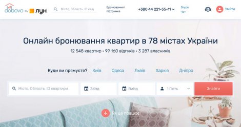 Поисковик жилья ЛУН и сервис онлайн-бронирования Dobovo начали работать вместе